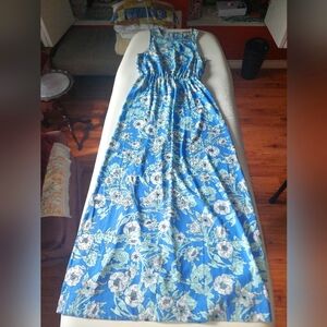 Floral Blue Maxi Dress